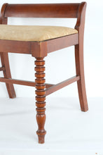 Load image into Gallery viewer, Upholstered Wooden Vanity Stool with Turned Front Legs