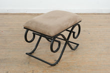 Load image into Gallery viewer, Metal Base Upholstered Bench with Scroll Design Frame