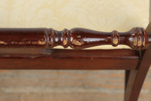 Load image into Gallery viewer, Traditional Mahogany Upholstered Vanity Bench with Turned Spindle Back