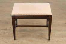 Load image into Gallery viewer, Petal Point Vanity Bench – Vintage Upholstered Stool (22" Wide)