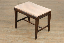 Load image into Gallery viewer, Petal Point Vanity Bench – Vintage Upholstered Stool (22" Wide)