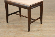 Load image into Gallery viewer, Petal Point Vanity Bench – Vintage Upholstered Stool (22" Wide)