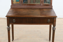 Load image into Gallery viewer, Antique Mahogany Vanity Dressing Table with Tri Fold Mirror