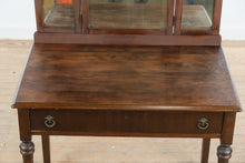 Load image into Gallery viewer, Antique Mahogany Vanity Dressing Table with Tri Fold Mirror