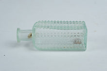 Load image into Gallery viewer, Antique Vapo Cresolene Co Aqua Glass Medicine Bottle Diamond Pattern 5 Inch