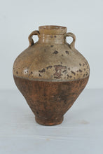 Load image into Gallery viewer, Antique European Two Handle Glazed Terracotta Pottery Jug 14 x 11