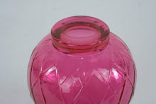 Load image into Gallery viewer, Fenton Cranberry Diamond Optic Double Handled Vase 7 Inch Art Glass