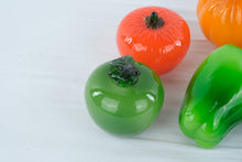 Load image into Gallery viewer, Hand Blown Art Glass Decorative Vegetable Collection Apple Pumpkin Tomato Pepper Eggplants Set of 6