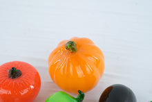 Load image into Gallery viewer, Hand Blown Art Glass Decorative Vegetable Collection Apple Pumpkin Tomato Pepper Eggplants Set of 6