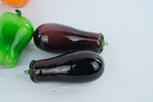 Load image into Gallery viewer, Hand Blown Art Glass Decorative Vegetable Collection Apple Pumpkin Tomato Pepper Eggplants Set of 6