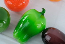 Load image into Gallery viewer, Hand Blown Art Glass Decorative Vegetable Collection Apple Pumpkin Tomato Pepper Eggplants Set of 6