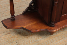 Load image into Gallery viewer, Victorian-Style Carved Étagère Cabinet with Glass Panels & Tiered Shelving