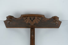 Load image into Gallery viewer, Antique Victorian Wall Shelf with Carved Wood Bracket & White Marble Top – Ornate 19th-Century Display Shelf