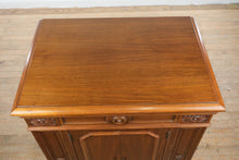 Load image into Gallery viewer, Mahogany Victrola Storage Cabinet with Lift-Top