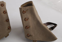 Load image into Gallery viewer, Antique Wool 4-Button Spats with Leather Straps