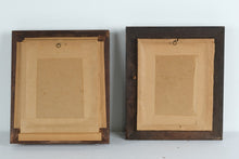 Load image into Gallery viewer, Pair of 12" x 14" Shadow Box Frames with Vintage Art – Rustic Antique Aesthetic, 2" Deep Display Frames