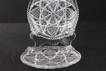Load image into Gallery viewer, Pair of Vintage EAPG squared Cut Glass Plates
