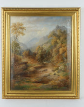 Load image into Gallery viewer, Vintage Creek Through The Mountains Oil on Canvas - 32 x 36