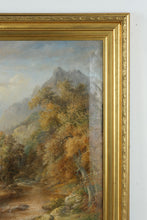 Load image into Gallery viewer, Vintage Creek Through The Mountains Oil on Canvas - 32 x 36