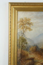 Load image into Gallery viewer, Vintage Creek Through The Mountains Oil on Canvas - 32 x 36