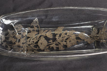 Load image into Gallery viewer, Vintage Glass Trinket Dish - Silver Flower