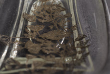 Load image into Gallery viewer, Vintage Glass Trinket Dish - Silver Flower