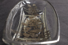 Load image into Gallery viewer, Vintage Glass Trinket Dish - Silver Flower