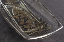 Load image into Gallery viewer, Vintage Glass Trinket Dish - Silver Flower