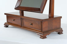 Load image into Gallery viewer, Vintage Mahogany Shaving Mirror with Drawers – Classic Dresser Top Vanity