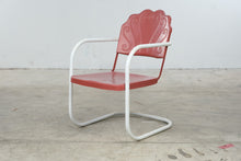 Load image into Gallery viewer, Pair of Vintage Pink Metal Cantilever Patio Armchairs