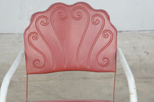 Load image into Gallery viewer, Pair of Vintage Pink Metal Cantilever Patio Armchairs