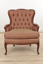Load image into Gallery viewer, Vintage Rosy Rounded Back Arm Chair - Tufted Back