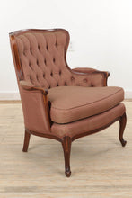 Load image into Gallery viewer, Vintage Rosy Rounded Back Arm Chair - Tufted Back