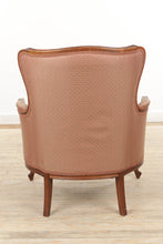 Load image into Gallery viewer, Vintage Rosy Rounded Back Arm Chair - Tufted Back