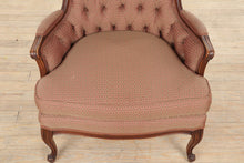 Load image into Gallery viewer, Vintage Rosy Rounded Back Arm Chair - Tufted Back