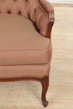 Load image into Gallery viewer, Vintage Rosy Rounded Back Arm Chair - Tufted Back