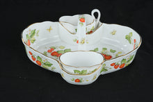 Load image into Gallery viewer, Queens Virginia Strawberry Fine Bone China Tidbit Serving Set England