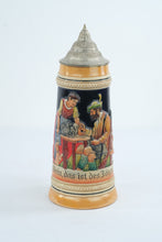 Load image into Gallery viewer, Vintage AJ Thewalt 1205 German Hunting Beer Stein Pewter Lid 1 Liter