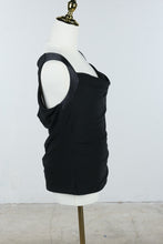 Load image into Gallery viewer, White House Black Market Black Cowl Neck Keyhole Top Medium