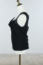 Load image into Gallery viewer, White House Black Market Black Cowl Neck Keyhole Top Medium