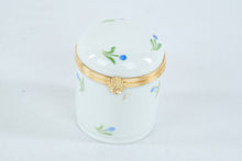 Load image into Gallery viewer, Chamart Limoges France Hand Painted Porcelain Floral Trinket Box Blue Flowers