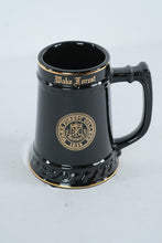 Load image into Gallery viewer, Wake Forest College Stein Mug Black Gold Crest Ceramic Tankard Vintage