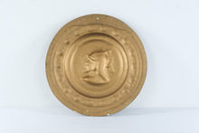 Load image into Gallery viewer, Vintage Renaissance Knight 18 Inch Round Relief Wall Plaque Green Red Gold