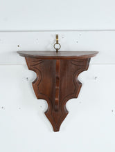 Load image into Gallery viewer, Vintage Gothic Revival Wood Wall Shelf Bracket Hanging Display Shelf