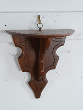 Load image into Gallery viewer, Vintage Gothic Revival Wood Wall Shelf Bracket Hanging Display Shelf