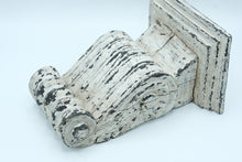 Load image into Gallery viewer, Distressed Wood Corbel Wall Shelf β Antique-Style Architectural Decor, Chippy White Finish