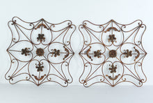 Load image into Gallery viewer, Pair of Scrolled Metal Wall Art – 27" Square