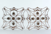 Load image into Gallery viewer, Pair of Scrolled Metal Wall Art – 27" Square