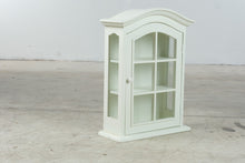 Load image into Gallery viewer, White Wood Curio Display Cabinet Glass Door 3 Shelf 20 Inch