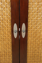 Load image into Gallery viewer, Mahogany Armoire Wardrobe Cabinet with Cane Panel Doors and Drawers